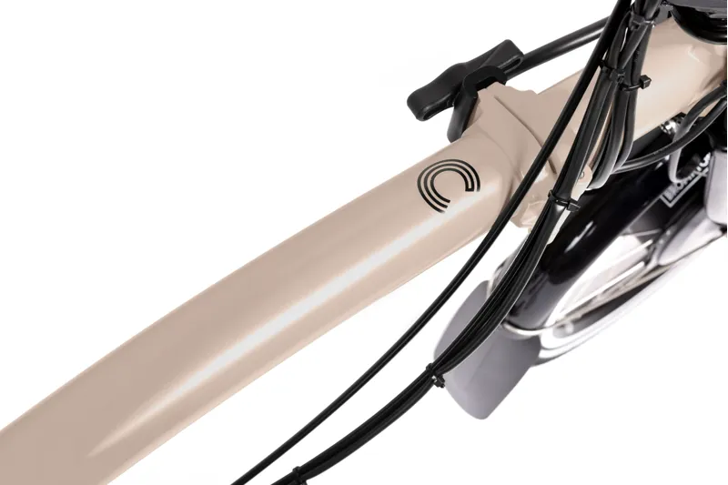 Brompton Electric C Line Explore 12 Speed Folding Bike 2025 in Dune Sand-7